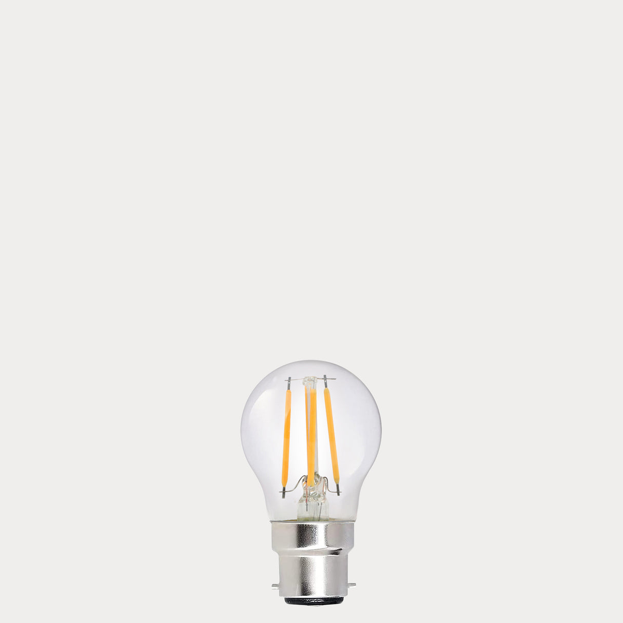 4W Fancy Round LED Bulb B22 Clear in Warm White