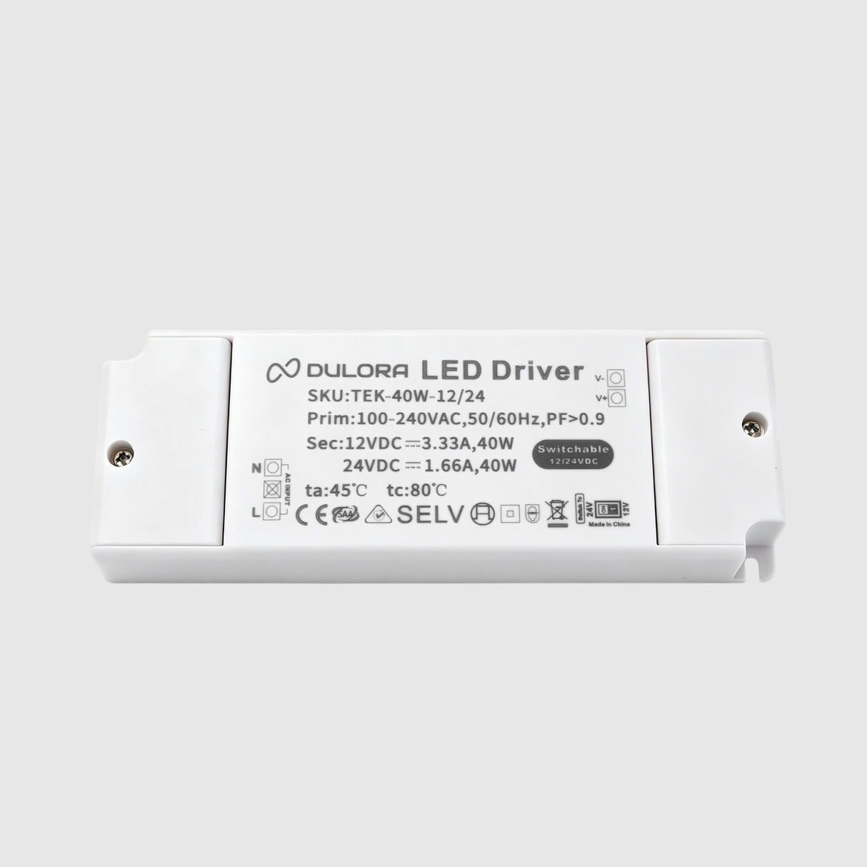 VoltSwitch Driver 12/24V Switchable IP20 Non-Dimmable