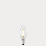 4W 24 Volt DC Candle LED Bulb E14 in Warm White