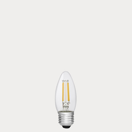 4W 24 Volt DC Candle LED Bulb E27 Clear in Warm White