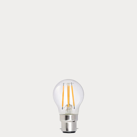 4W Fancy Round LED Bulb B22 Clear in Warm White