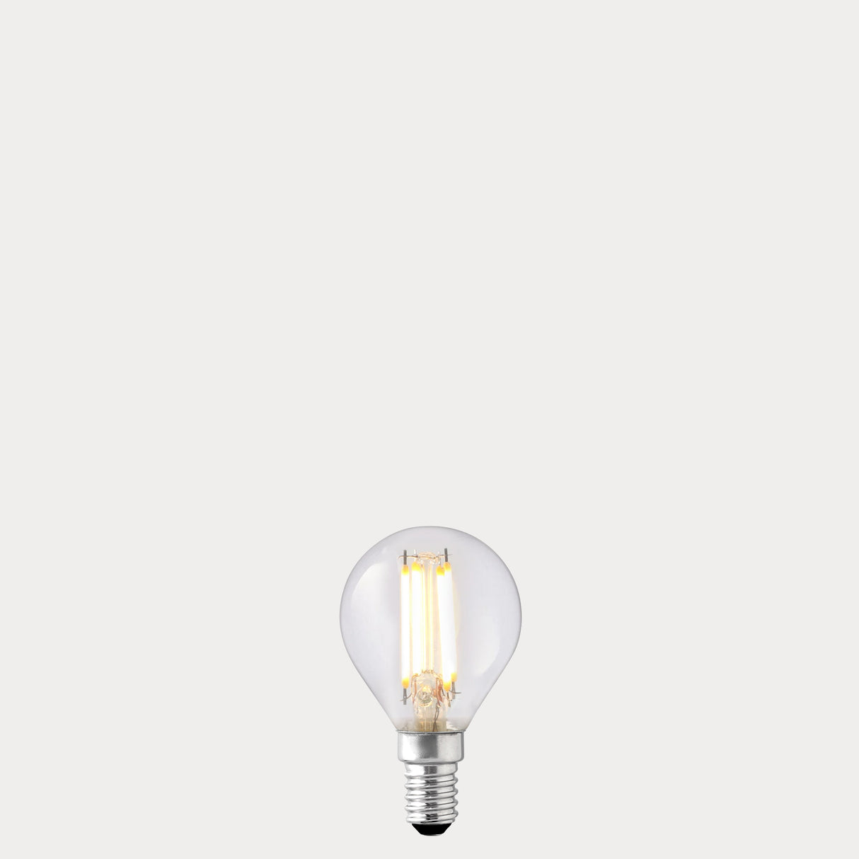 4W Fancy Round LED Bulb E14 Clear in Warm White