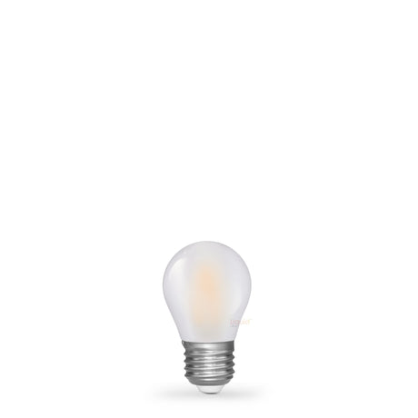 4W 24 Volt DC Fancy Round LED Bulb Frost E27 in Warm White - LiquidLEDs™ - Fancy Round