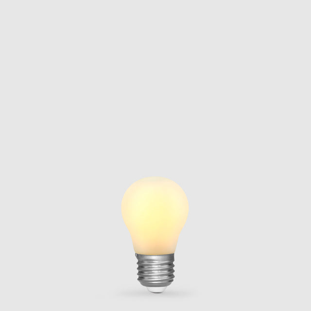 4W 24 Volt DC Fancy Round LED Bulb Opal E27 in Warm White - LiquidLEDs™ - Fancy Round