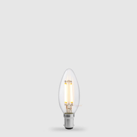 4W Candle LED Bulb B15 Clear in 2200K - LiquidLEDs™ - Candle Bulbs