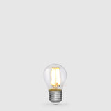 5.5W Fancy Round LED Bulb E27 Clear in Warm White - LiquidLEDs™ - Fancy Round