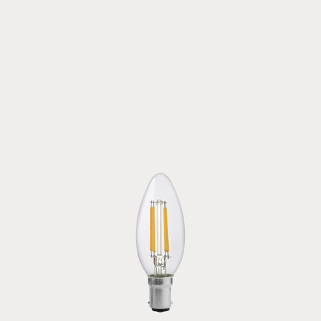 5.5W Candle LED Bulb B15 Clear in Warm White