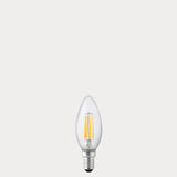 4W 24 Volt DC Candle LED Bulb E14 in Warm White