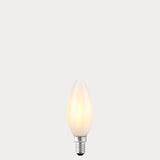 4W 24 Volt DC Candle LED Bulb E14 Frost in Warm White