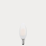4W 24 Volt DC Candle LED Bulb E14 Frost in Warm White