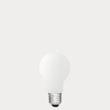 Dulora 11W E27 LED GLS bulb in frosted glass, shown unlit.
