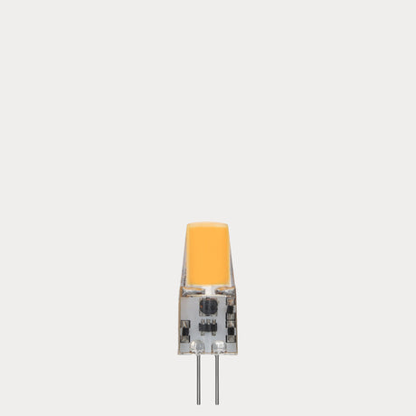 Dulora 2W G4 Dimmable LED Bi-Pin Bulb in Warm White 2700K unlit with visible SMD chip array