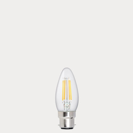 4W 24 Volt DC Candle LED Bulb B22 Clear in Warm White
