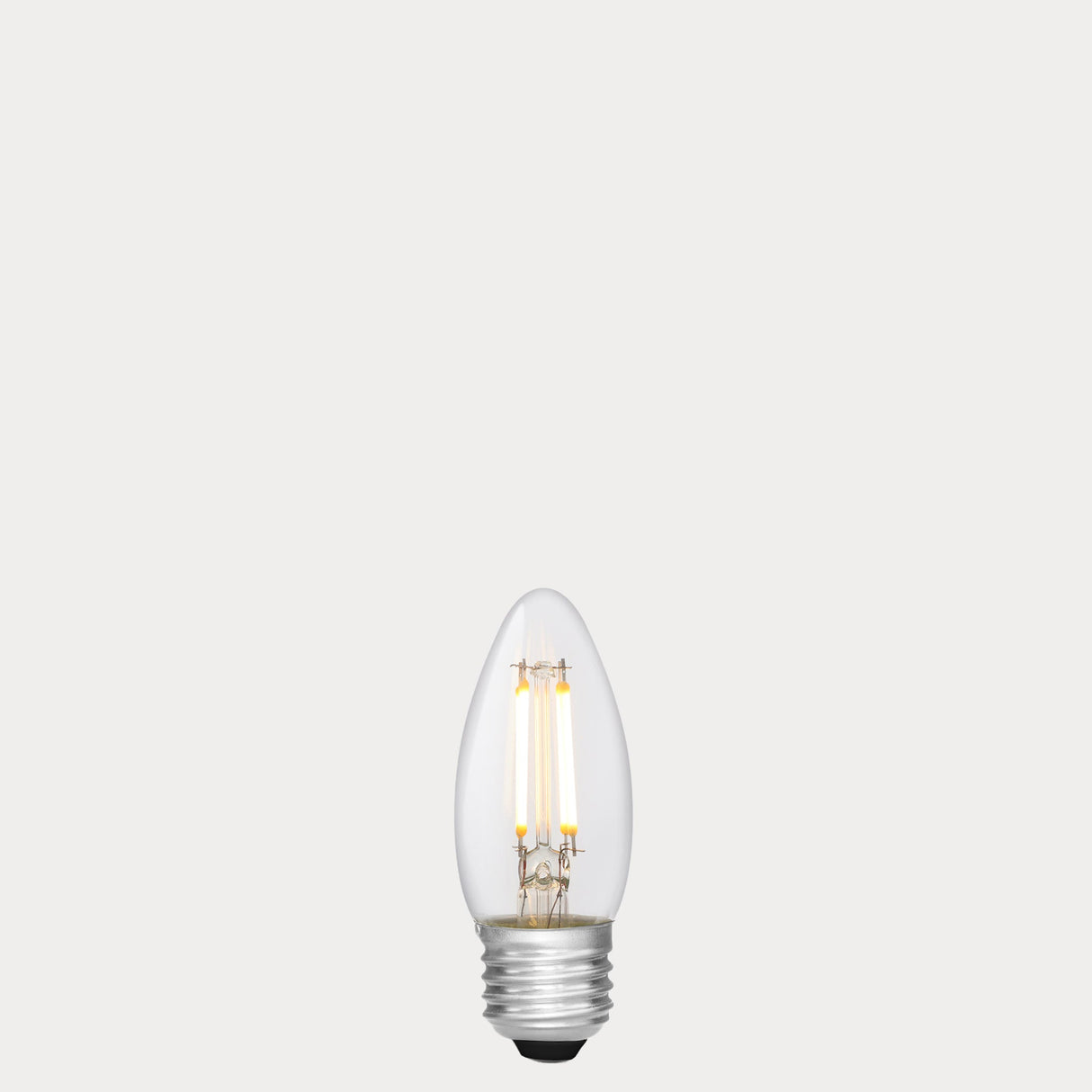 4W 24 Volt DC Candle LED Bulb E27 Clear in Warm White