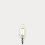 4W Candle LED Bulb E12 Clear in Warm White