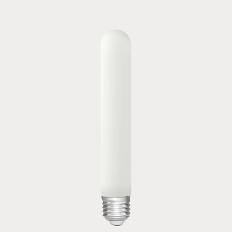 Dulora 4W Medium Tube LED Bulb E27 Matte Finish in Warm White with smooth matte white finish on compact tube shape