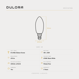 4W Candle LED Bulb E12 Frost in Warm White
