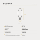 4W Candle LED Bulb E14 Clear in Extra Warm