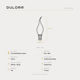 4W Flame Tip Candle LED Bulb E14 Frost in Warm White