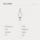 4W Flame Tip Candle LED Bulb B15 Clear in Warm White