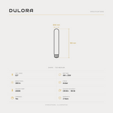 4W Medium Tube Vintage LED bulb E27 specifications: 30x185mm, 280 lm, 2000K, CRI 90+, R9 58, dimmable, 3-year warranty
