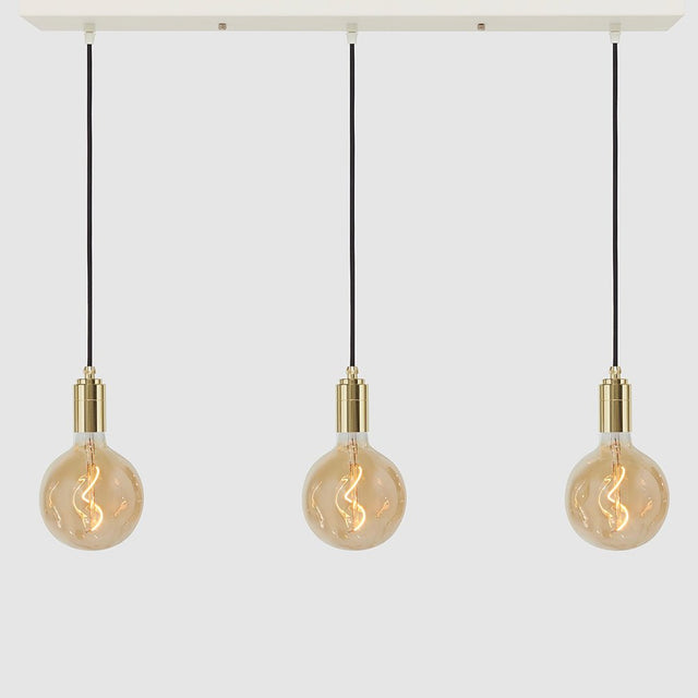 Linear Three Light Pendant + Designer 125mm Amber - LiquidLEDs™ - Ceiling Lights