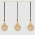 Linear Three Light Pendant + Designer 180mm Amber - LiquidLEDs™ - Ceiling Lights