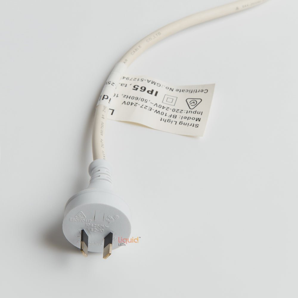 20m White Outdoor Festoon String Lights - LiquidLEDs™ - Festoon String