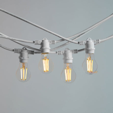 20m White Outdoor Festoon String Lights - LiquidLEDs™ - Festoon String