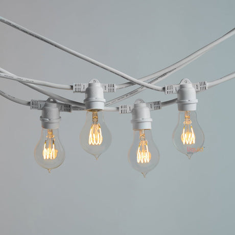 20m White Outdoor Festoon String Lights - LiquidLEDs™ - Festoon String