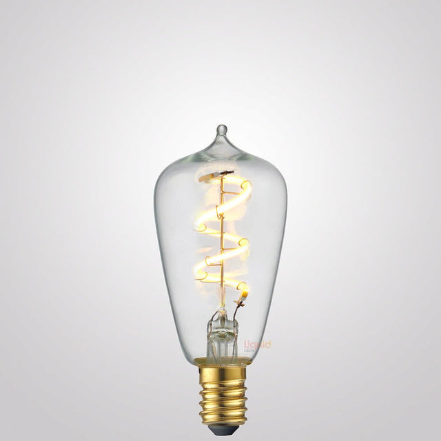 3W Mini Edison Spiral LED Bulb E14 in Extra Warm - LiquidLEDs™ - Edison Bulbs